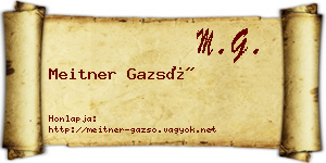 Meitner Gazsó névjegykártya